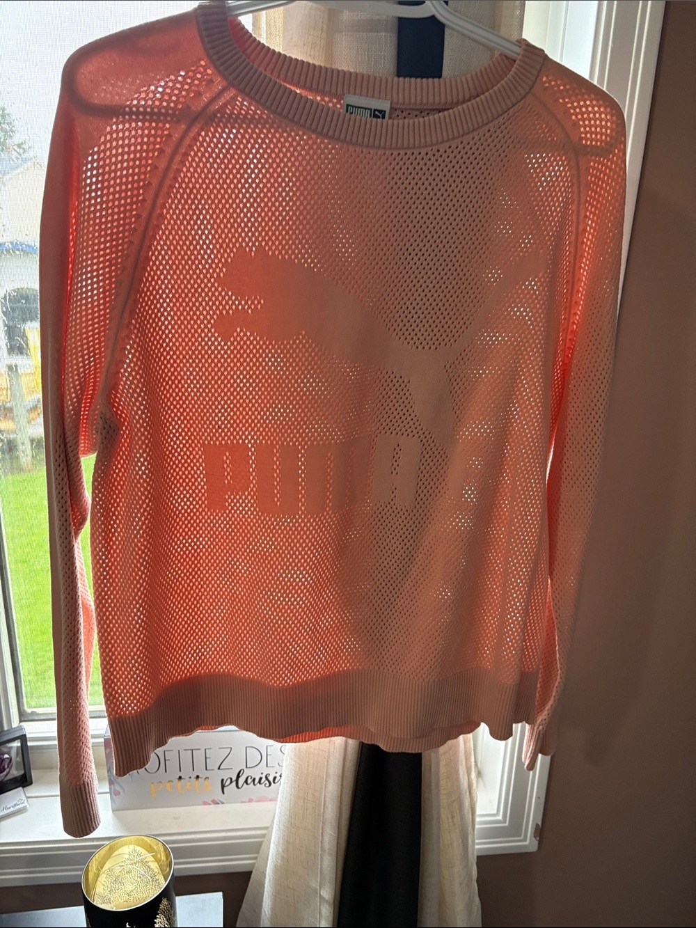 Puma Coral Mesh Crewneck Sweatshirt
